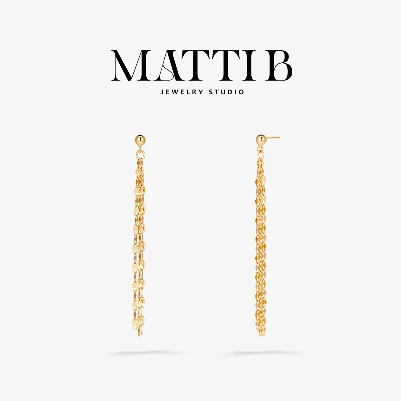 925银耳饰 设计感高端长款爆闪百搭气质高级新爆款流苏耳钉女1932