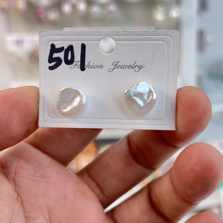 淡水珍珠耳饰银S925镶嵌