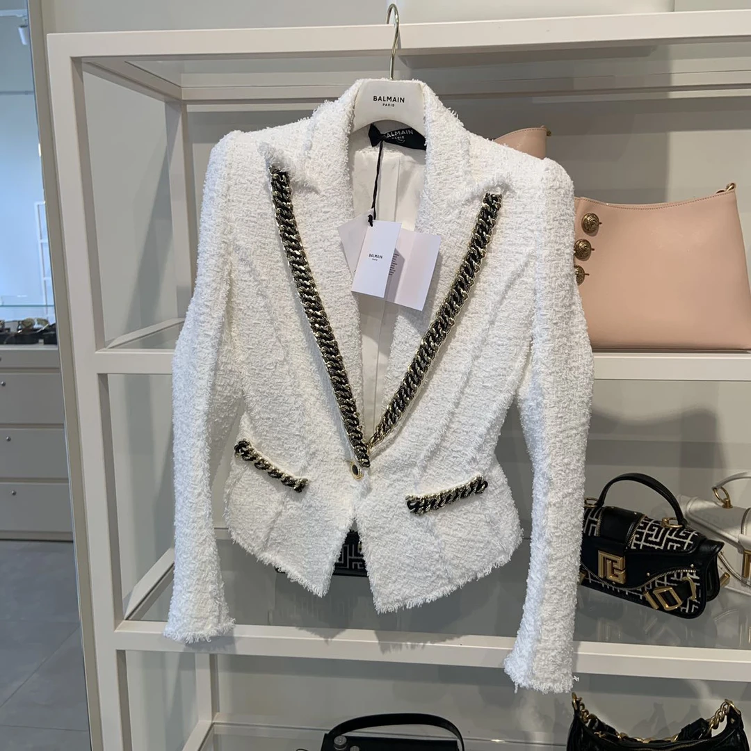 未使用 BALMAIN/巴尔曼 女士外套小香风收腰款