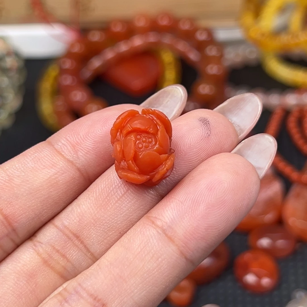 记***殿南红玛瑙未镶嵌吊坠(不含链)