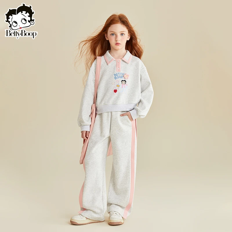 贝蒂女童春秋时髦短款卫衣裤子套装2025年中大童秋装两件套25540