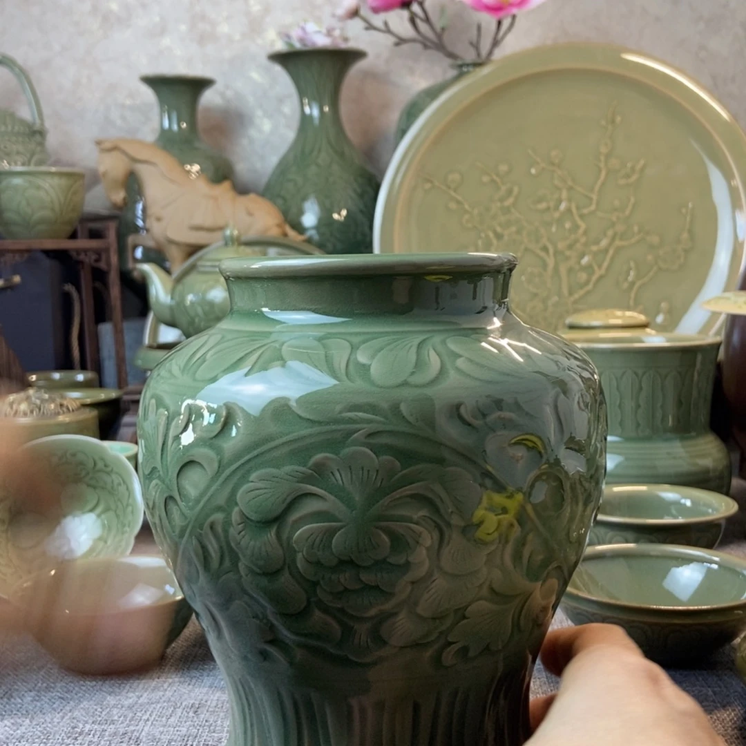 耀州窑福利款手工将军罐