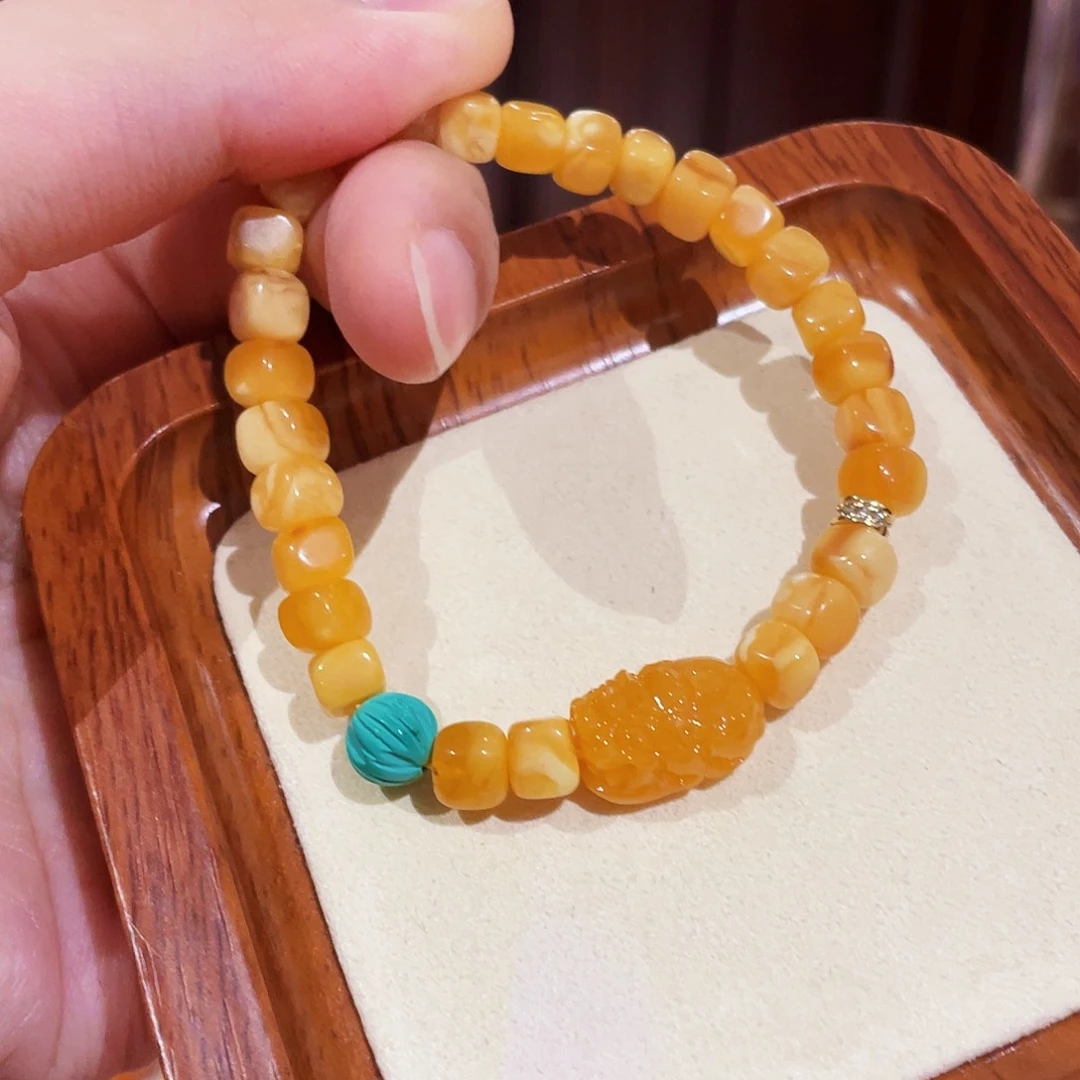 未镶嵌蜜蜡手链手串