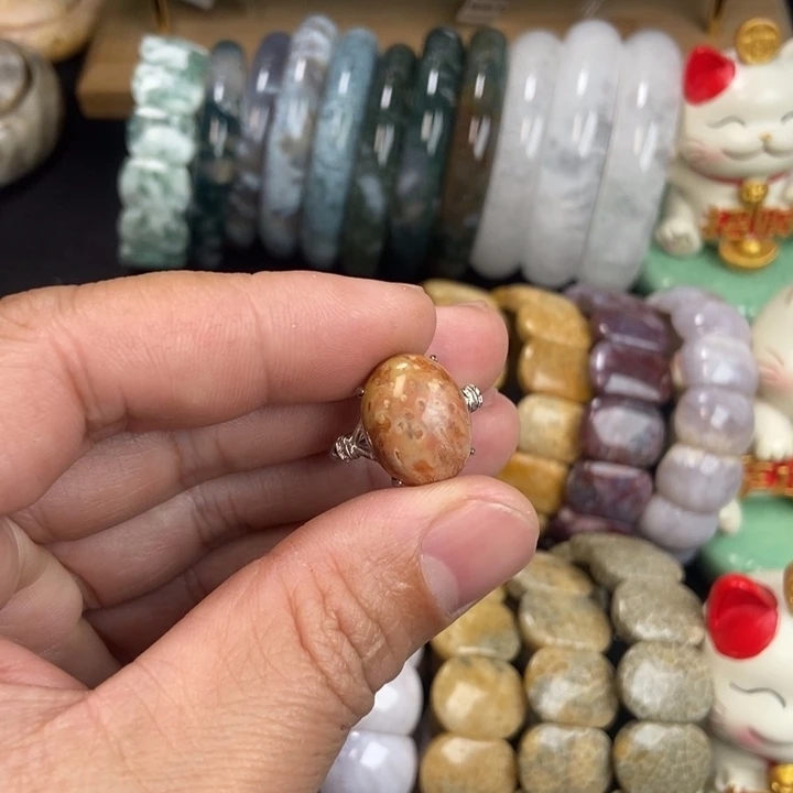 未镶嵌手链硅化珊瑚（珊瑚玉）