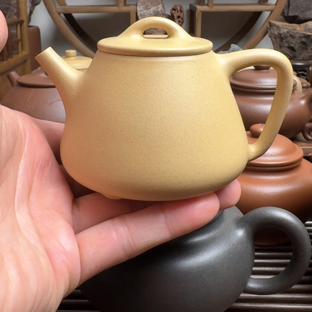 紫砂茶壶我***天高石瓢180cc四号井绿泥