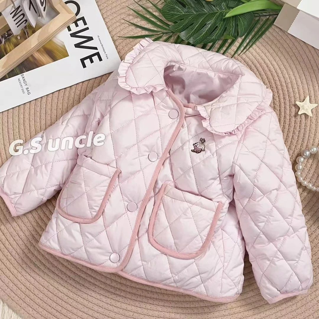 【】H25215女宝新品2025秋冬季棉服时尚可爱百搭棉服粉色韩版女童