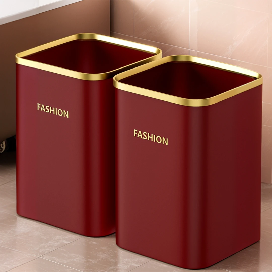 俏洁垃圾桶家用专用大号容量卫生桶厨房卫生间客厅压圈新年纸篓