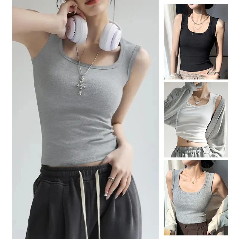 【当季新品】四季女生工字背心内搭外穿显瘦遮副乳吊带背心修身上衣