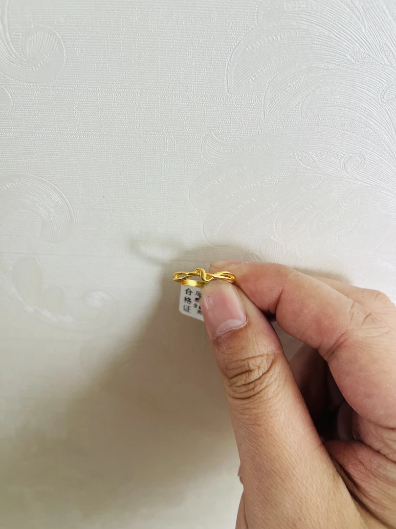 足金999同心结戒指活口气质