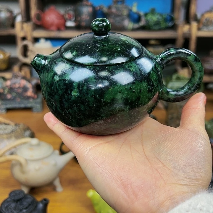 茶空间天然石材藏玉药王石小**奶