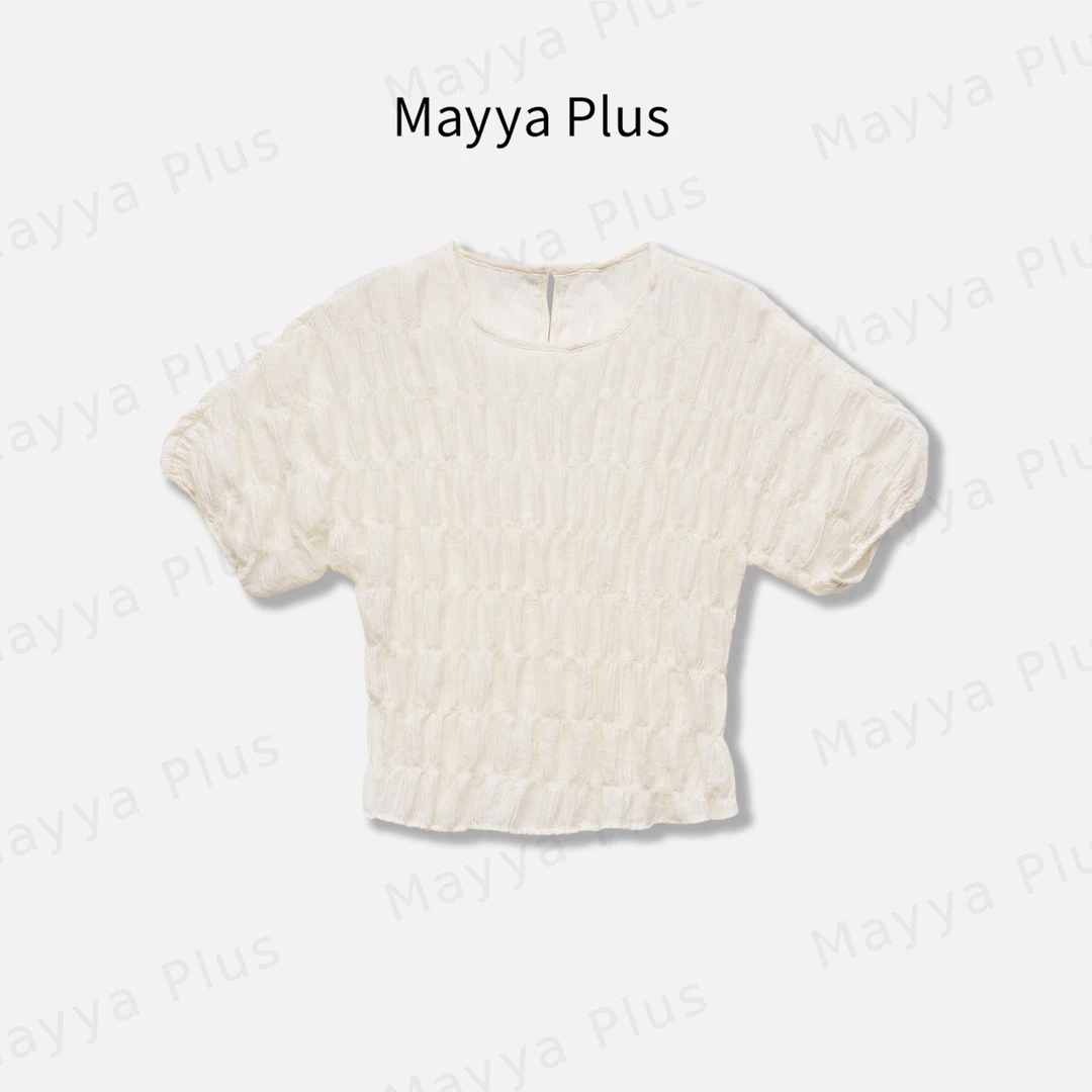 【洋气泡泡】Mayya Plus麦芽定制法式小香风气质小衫女上衣32528576