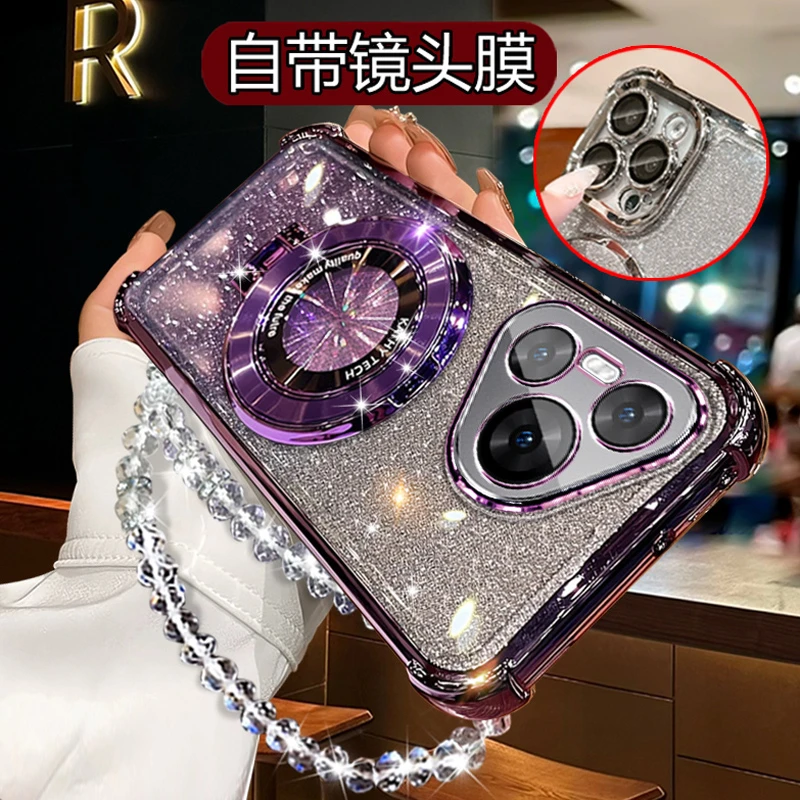 适用华为Pura80新款手机壳女潮pura80轻奢创意支架网红高级感软壳