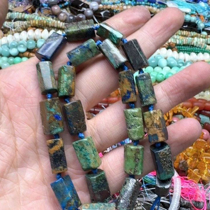 合金玛瑙/玉髓珠宝半成品一条8x14mm凤凰松