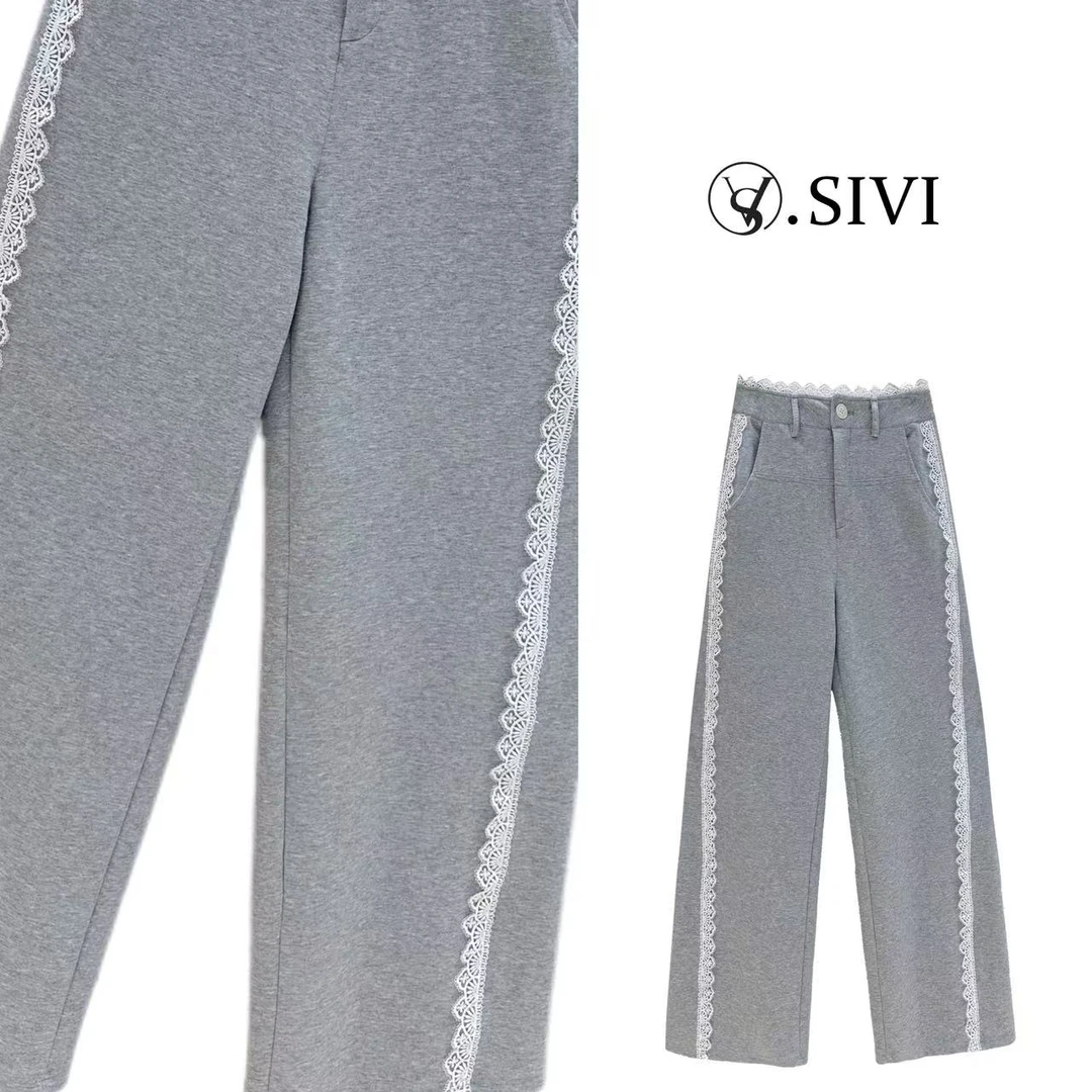 熙薇【春雨如油】2025春季新款时尚休闲百搭休闲裤H1337