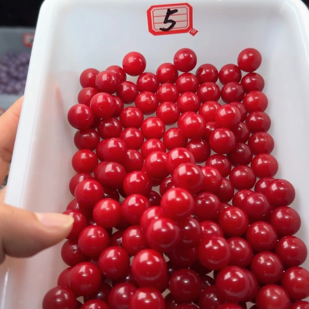 菩提根/象牙果吊坠50颗樱桃红14圆