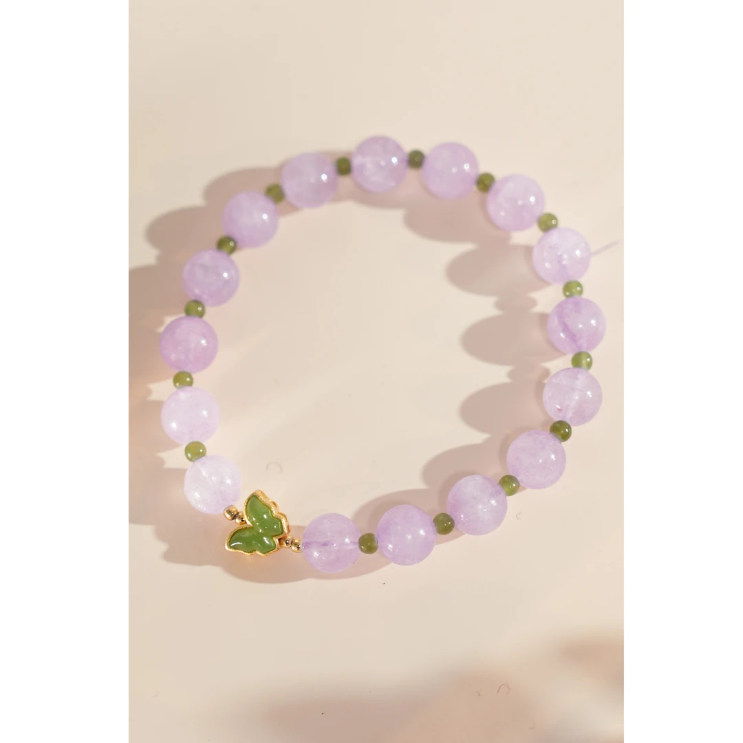 铜合金手链 西子/【紫丁香】原创手工制作简约风弹力绳手链/SSKX006