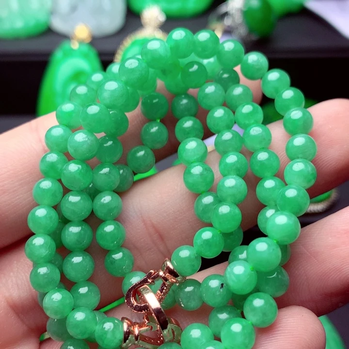 翡翠未镶嵌毛衣链