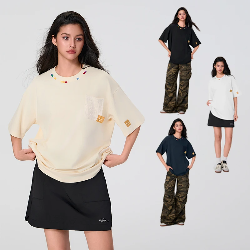 小恶魔摩斯密码刺绣t恤短袖男夏季速干凉感抑菌防晒功能性体恤