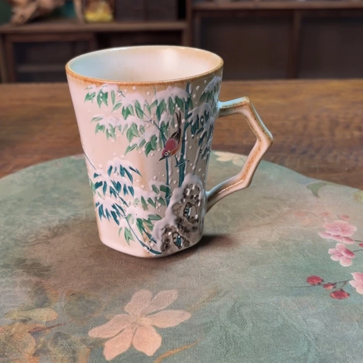 柴烧纯手工手绘陶瓷