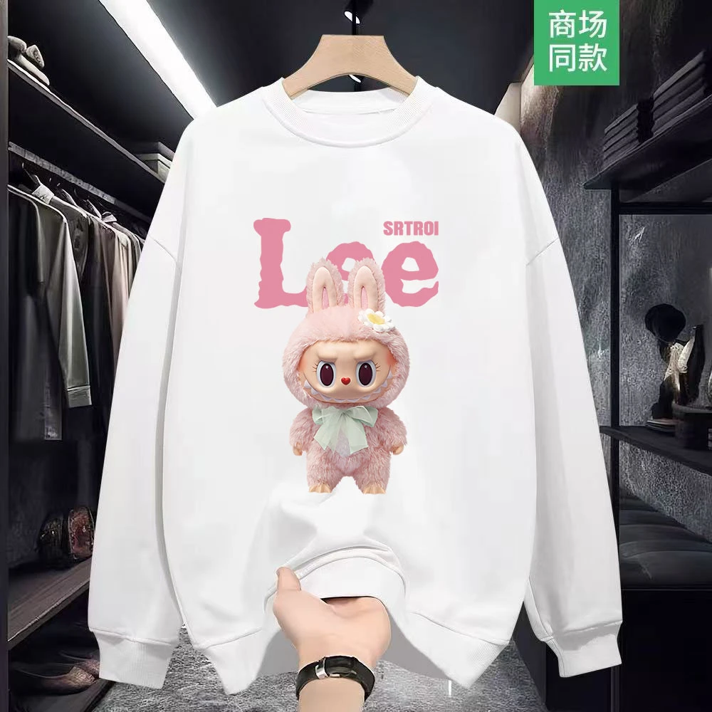 秋季新品拉布布联名款卫衣男女同款纯棉圆领宽松长袖薄厚可选卫衣