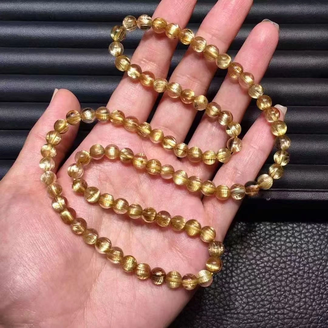 钛晶顺发多圈手链晶体干净规格6.8mm重36.3克101682