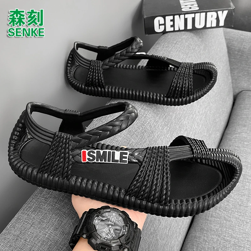 森刻凉鞋2025夏季新款耐磨防滑沙滩鞋情侣同款轻便柔软时尚凉拖鞋