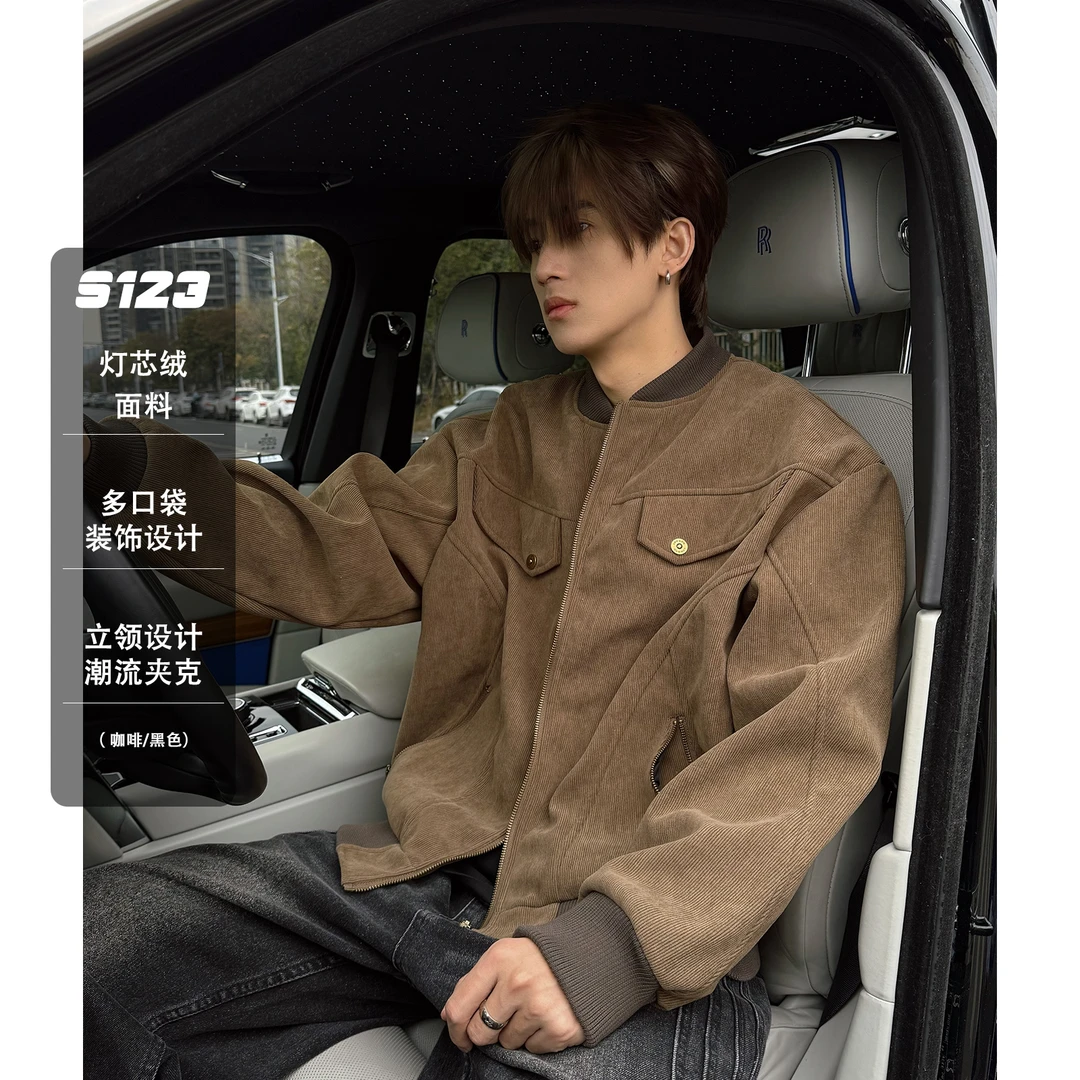 聪明陈 美拉德工装夹克春季新款潮流痞帅时尚休闲复古外套