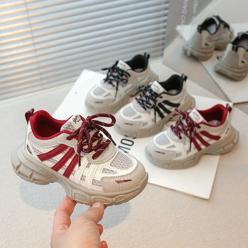 【26-37码】春季超轻儿童老爹鞋超帅洋气运动鞋男童女童跑步鞋33-53