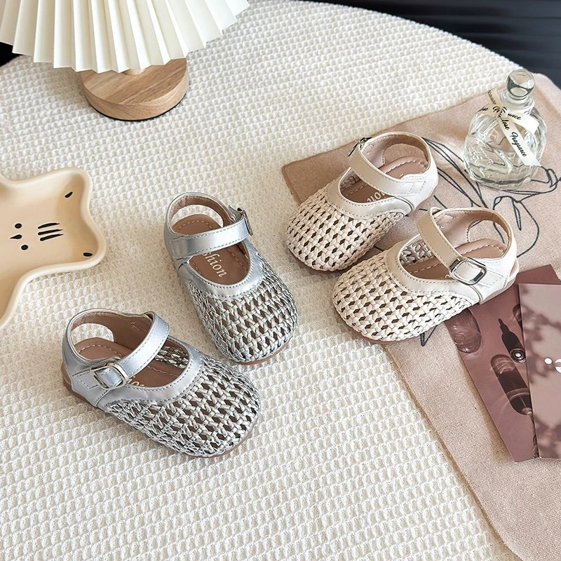 女童凉鞋2025夏季新款儿童鞋子小女孩公主鞋软底宝宝鞋包头鞋皮鞋