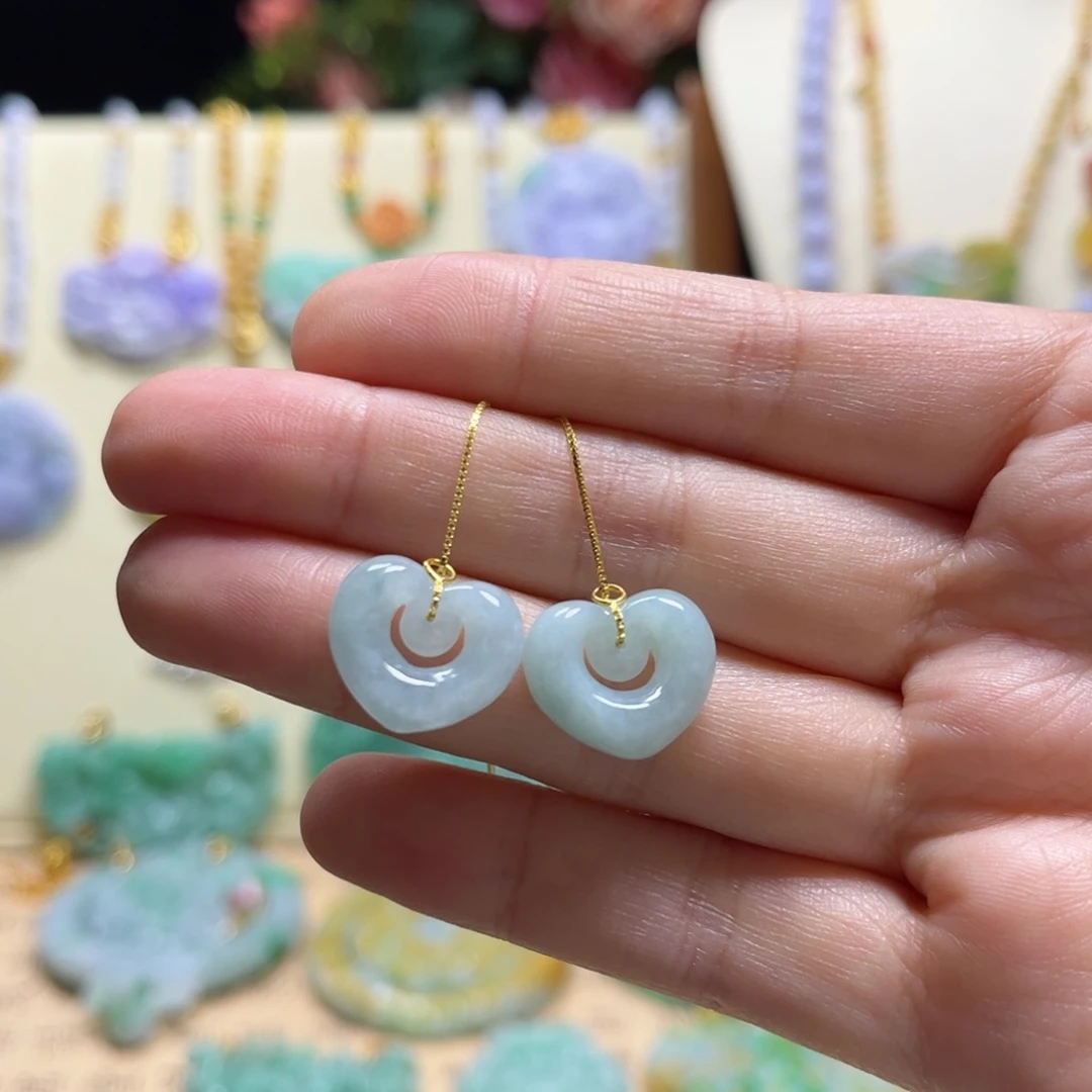 翡翠颈饰银S925镶嵌天然