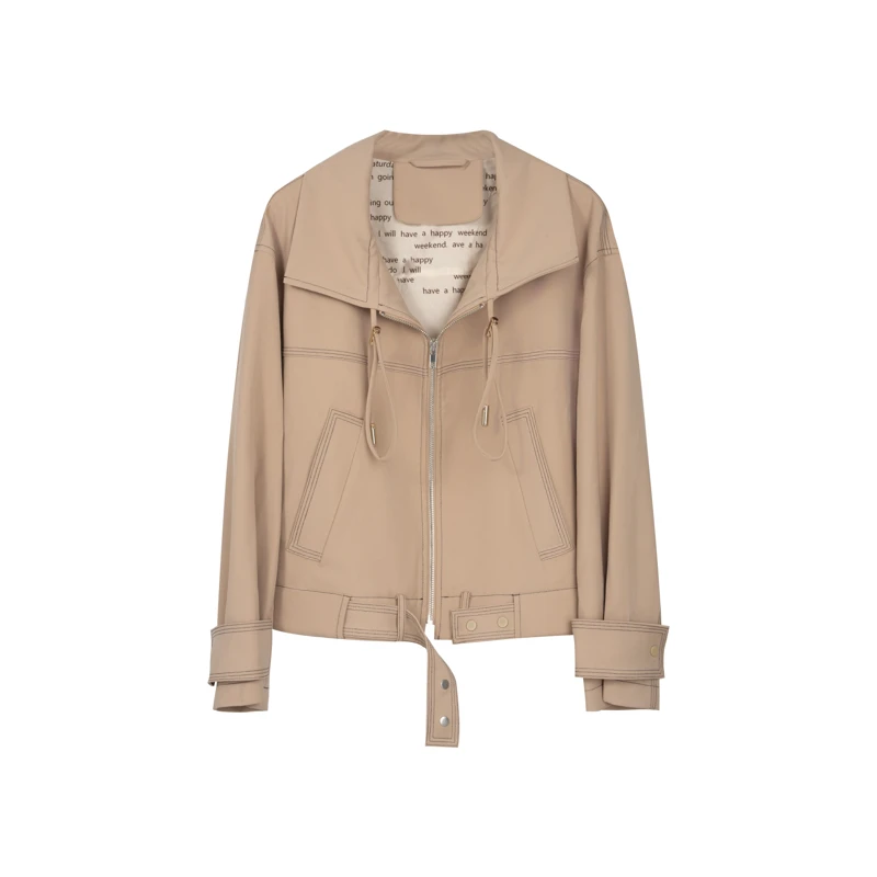 【她翼】春季短外套女士时尚休闲百搭运动短款ED4231333351