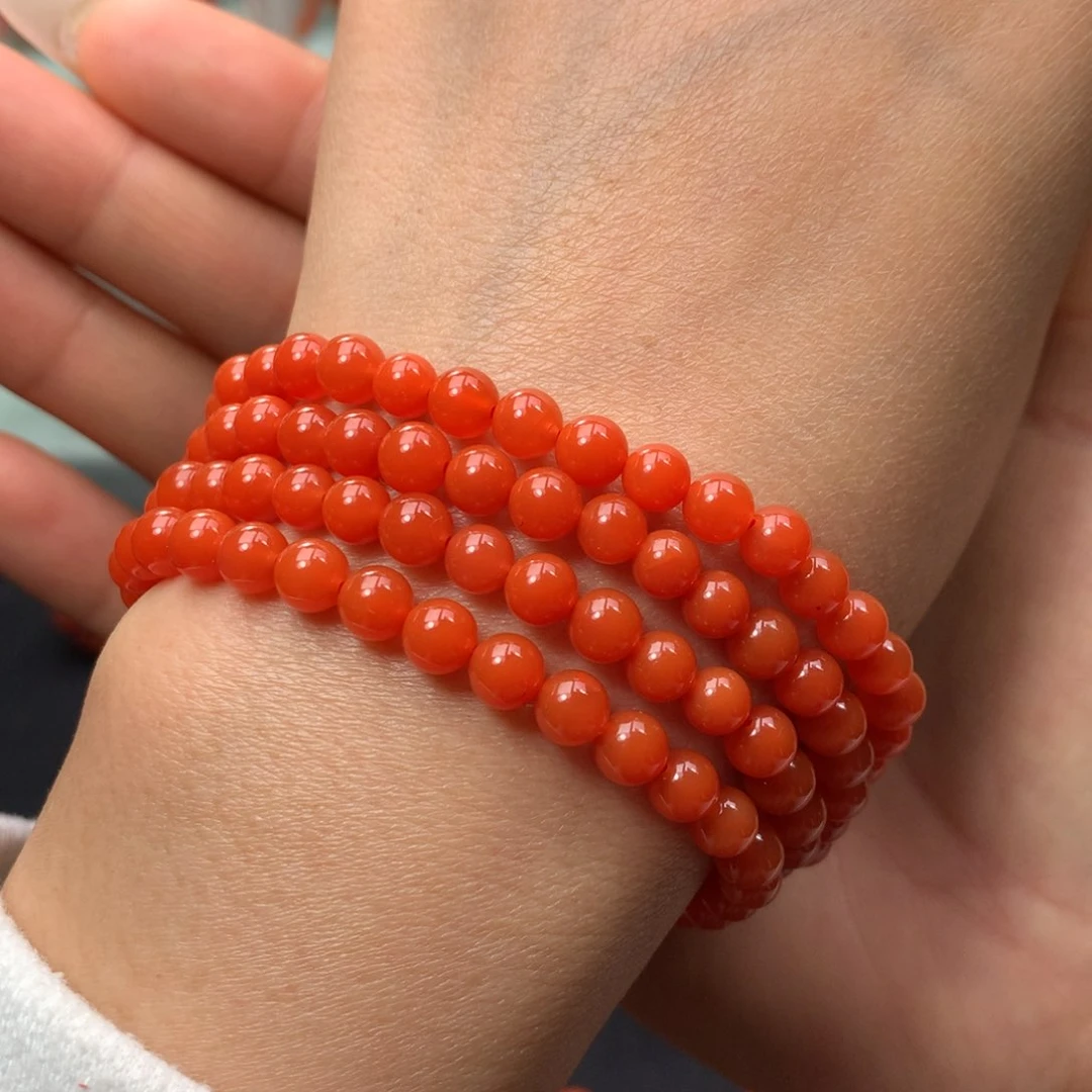 南红玛瑙手串未镶嵌