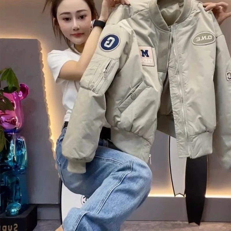 【原版做法+现货】棒球服外套女短款秋季新款飞行员夹克短款小个