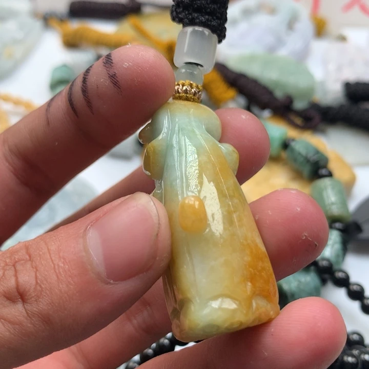 颈饰未镶嵌翡翠保真天然a货翡翠