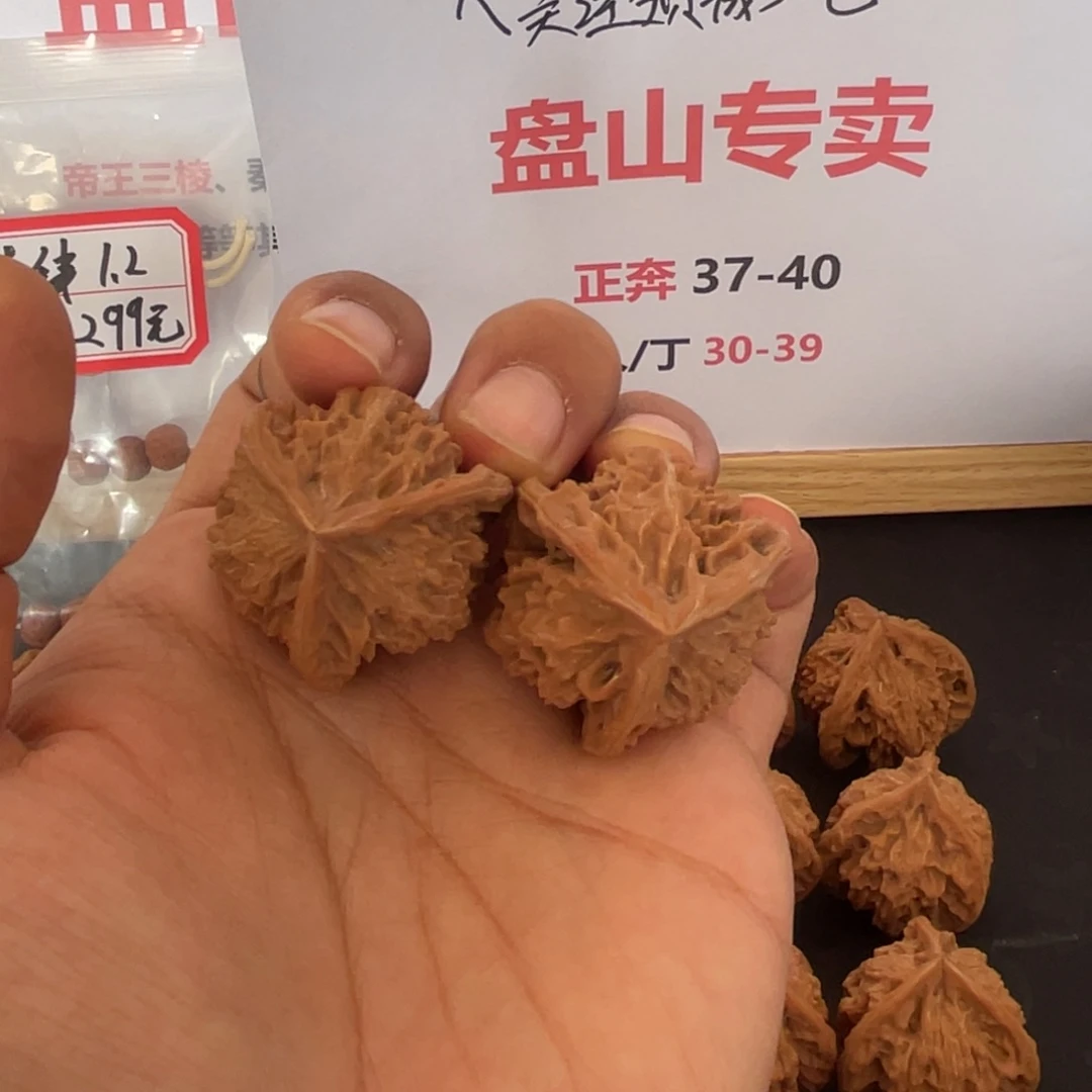 文玩核桃把件A192盘山三棱人字3.6尺寸4.0高全品白茬