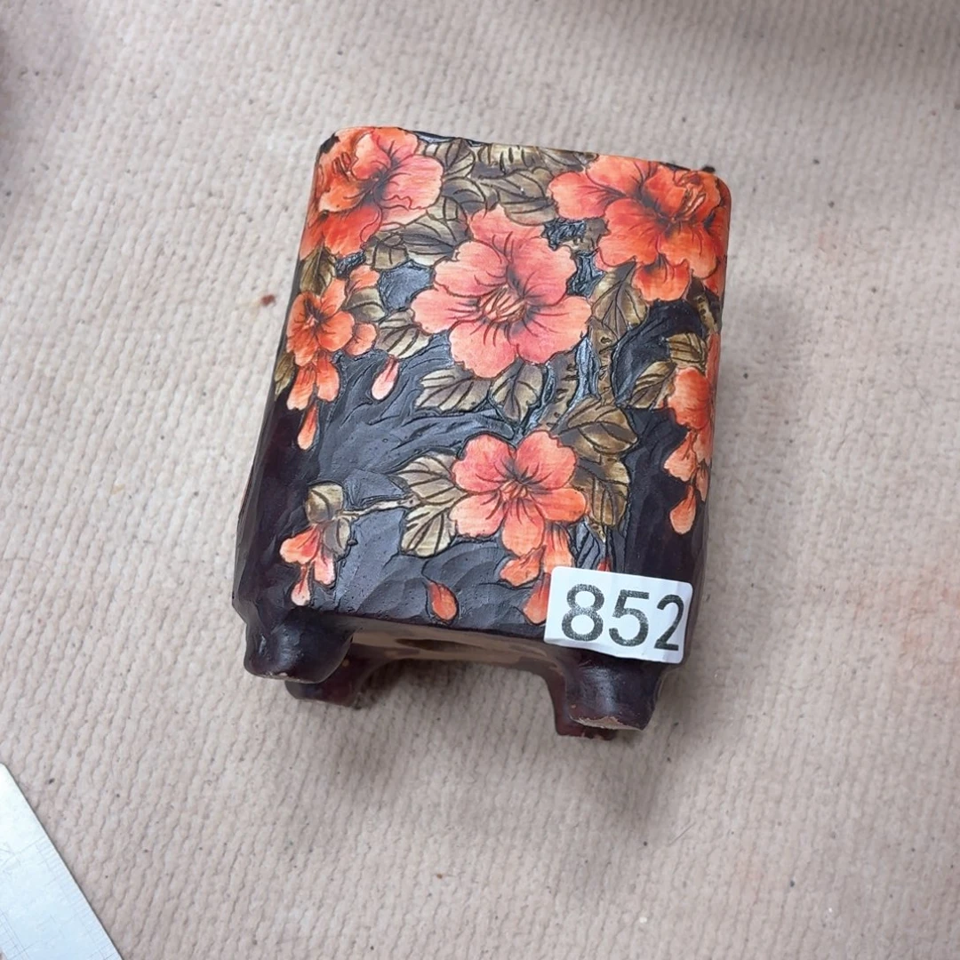 栀***子花盆紫砂陶瓷多肉花盆微瑕