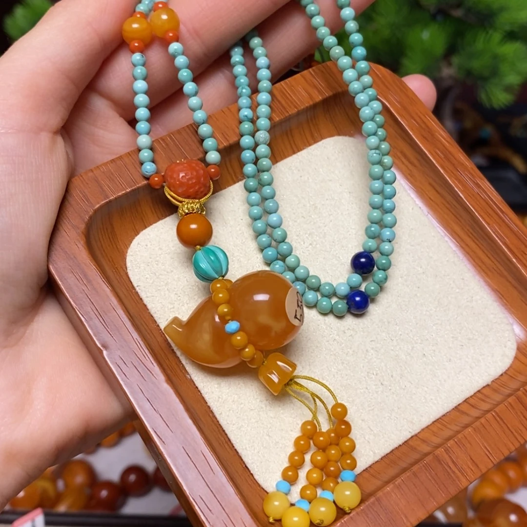 【闪购商品】蜜蜡颈饰未镶嵌项链