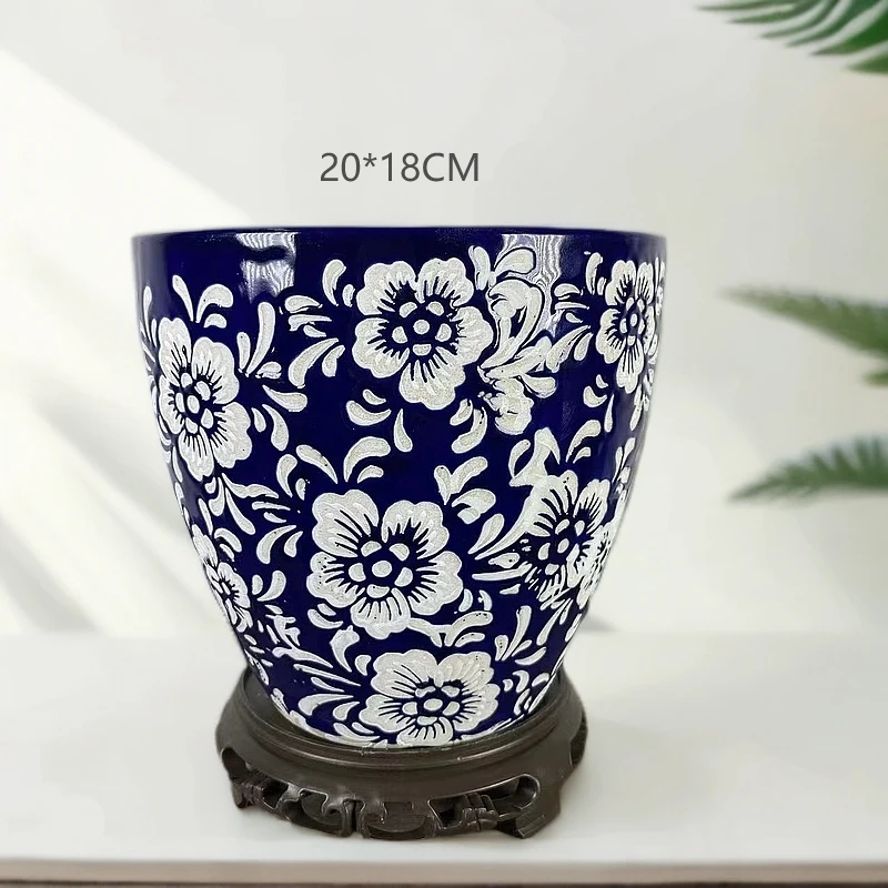 多肉花盆陶瓷花盆直播兰花花盆直播间现场直播卖货小花盆