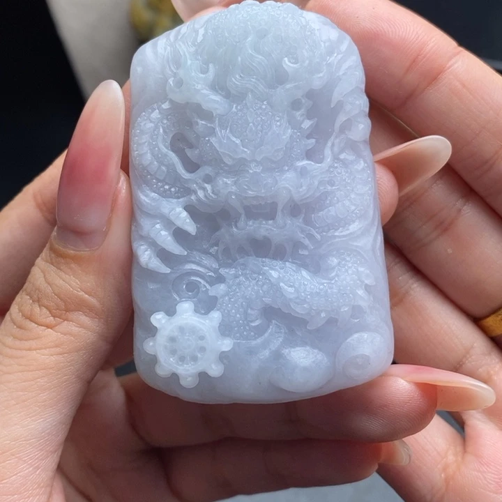 定制翡翠未镶嵌龙牌