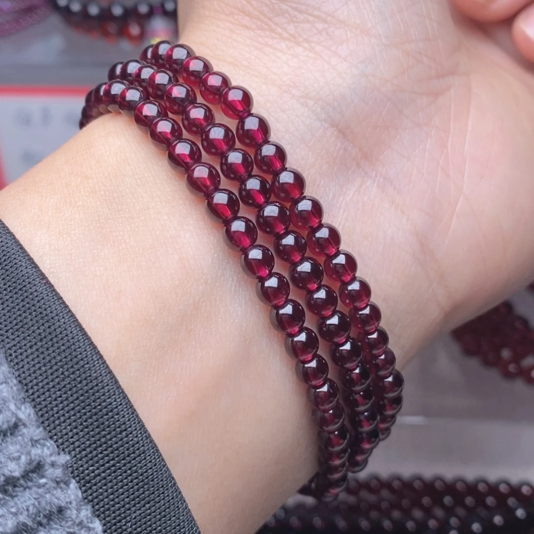 手链未镶嵌石榴石卡4.6全净体毕业级枚紫