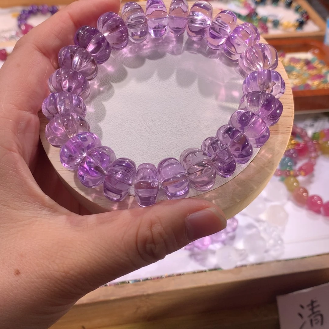 紫晶珠宝半成品未镶嵌手串