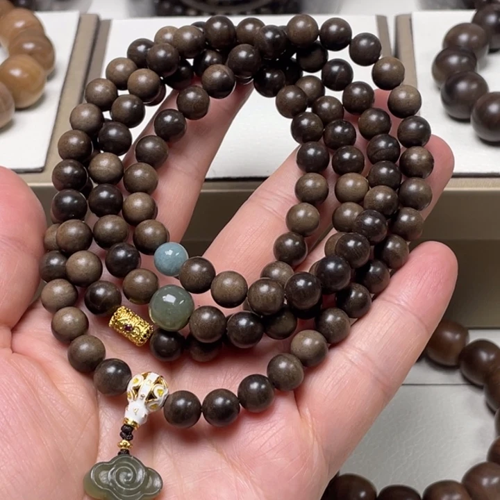 檀香木手串/手链迈索尔正区老山檀香0.8/108diy阴沉