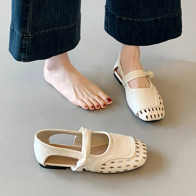 法式玛丽珍罗马凉鞋女2025新款夏季仙女配裙子平底温柔芭蕾凉单鞋