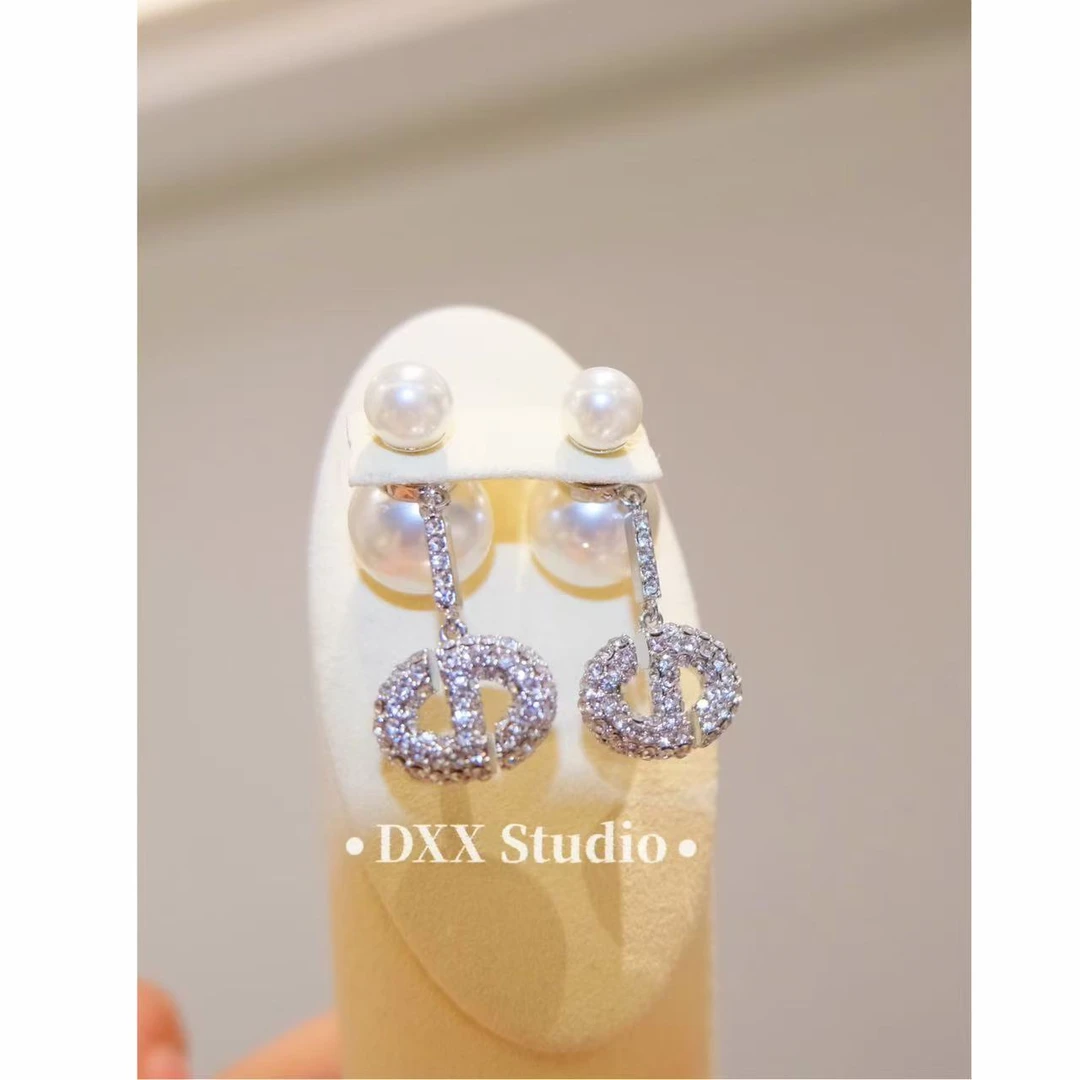 铜合金锆石耳饰 小众设计拼色日韩耳环素款小巧轻奢个性耳饰45156