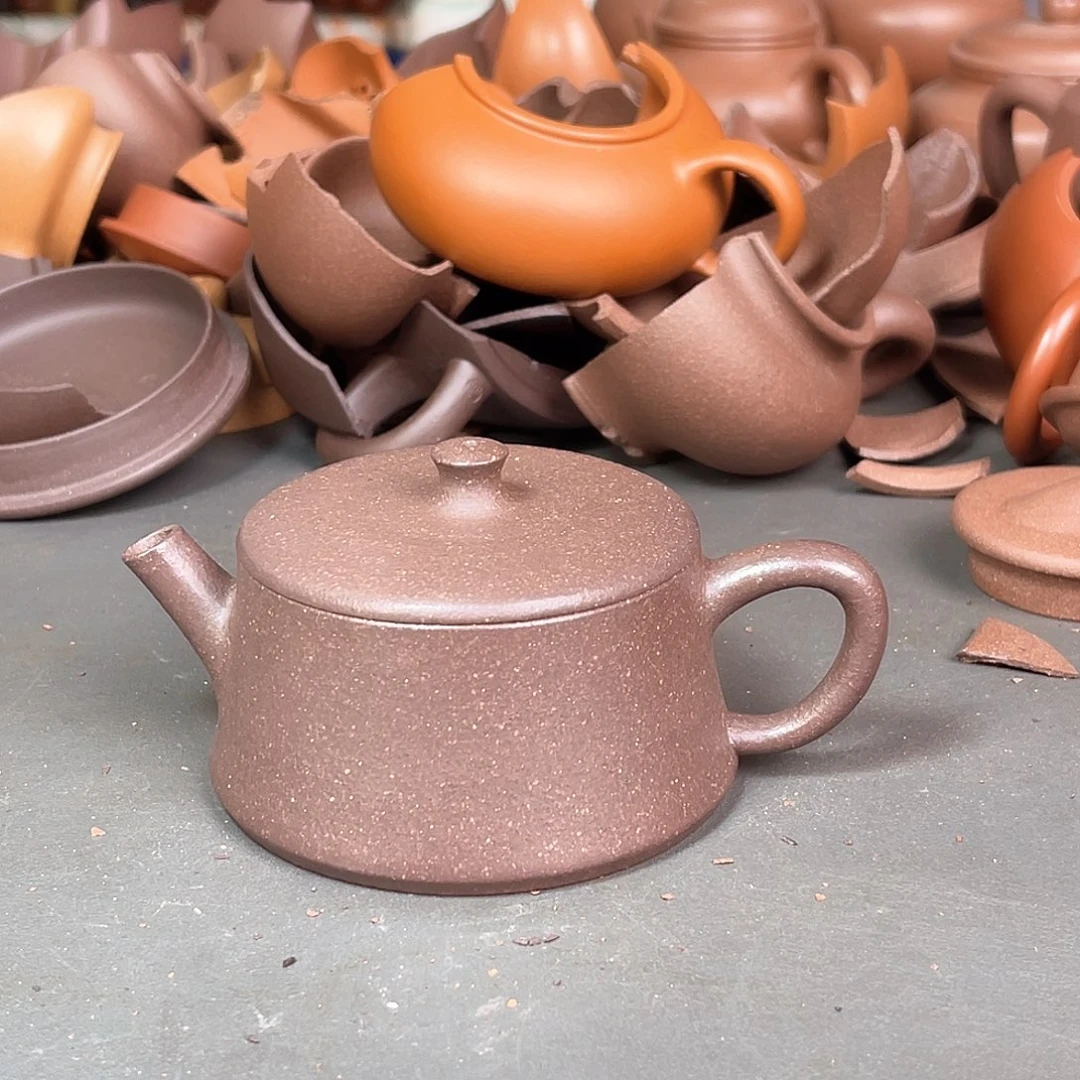 茶壶紫砂陈子平粗砂天青云柱