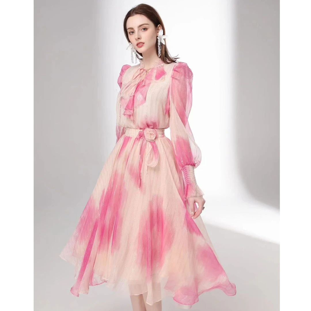 WEIFANSHU/魏凡舒温婉富家女套装春夏氛围感连衣裙轻奢气质优雅