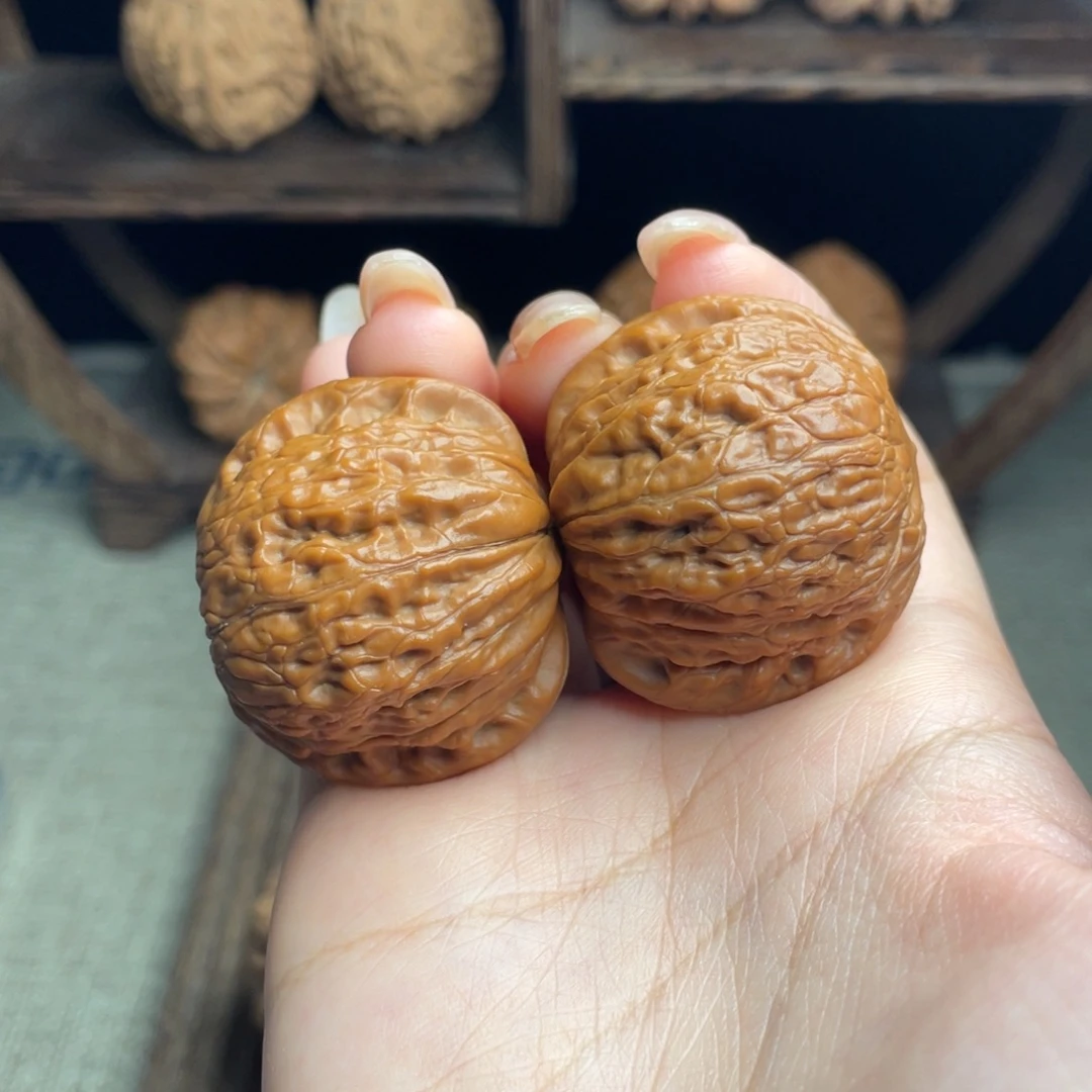 吊坠文玩核桃铁锤37 全品打底精配毕业红皮