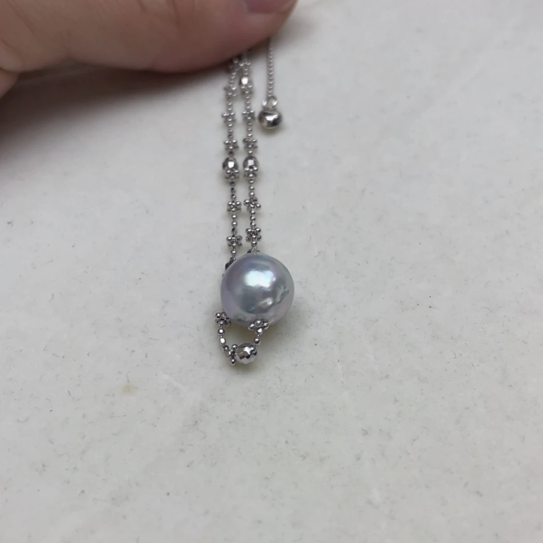 银S925镶嵌海水珍珠手绳