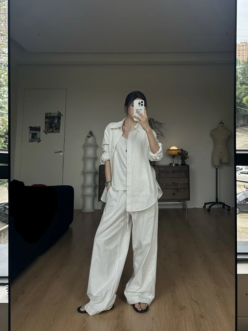 来自b0【麻感衬衫】休闲百搭设计感衬衫【X5403】