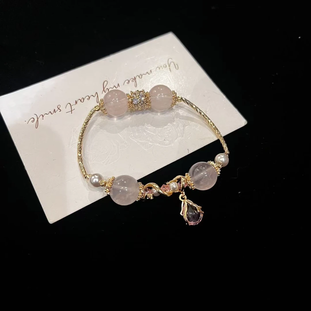 F907 粉晶设计款手串 多样性发一